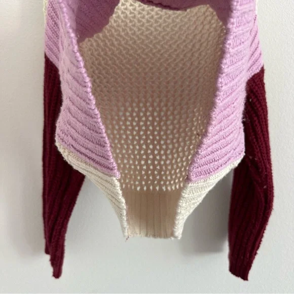 Wildfox Color Me Beverly Color Block V-neck Sweater Size: S - Picture 5 of 10
